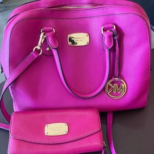 Michael Kors satchel and wallet